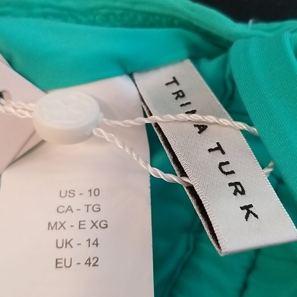 💕TRINA TURK💕 Cabana Plunge One Piece Swimsuit ~ Lagoon Blue 10 NWT - Picture 9 of 10